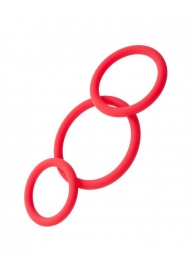 Набор из 3 красных эрекционных колец различного диаметра - ToyFa - в Ярославле купить с доставкой