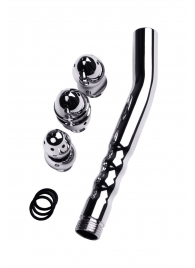 Металлический анальный душ с тремя насадками - ToyFa - купить с доставкой в Ярославле