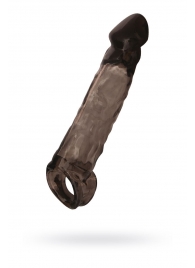 Чёрная насадка на пенис Tс подхватом - 19,5 см. - ToyFa - в Ярославле купить с доставкой