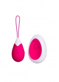 Розово-белое виброяйцо с пультом ДУ - A-toys