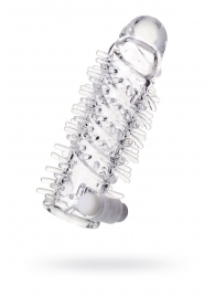 Насадка на пенис TOYFA A-Toys с вибропулей и шипами - 13,4 см. - A-toys - в Ярославле купить с доставкой