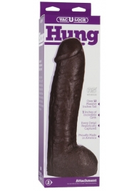 Большая насадка для трусиков Vac-U-Lock Realistic Hung - 31,7 см. - Doc Johnson - купить с доставкой в Ярославле