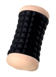 Двухсторонний мастурбатор JOS JANICE в черном цилиндре - JOS - в Ярославле купить с доставкой