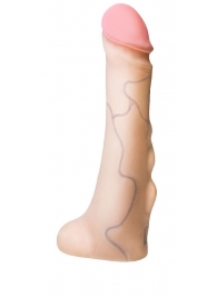 Реалистичная насадка с мошонкой REAL Standard - 18 см. - LOVETOY (А-Полимер) - купить с доставкой в Ярославле