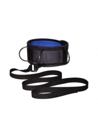 Чёрно-синий неопреновый ошейник с поводком - Sitabella - купить с доставкой в Ярославле