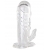Прозрачная гелевая насадка с клиторальным отростком - 13 см. - Toyfa Basic - в Ярославле купить с доставкой