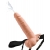 Телесный полый страпон с имитацией эякуляции 7.5  Hollow Squirting Strap-On with Balls Flesh - 21,6 см. - Pipedream - купить с доставкой в Ярославле