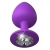 Фиолетовая анальная пробка со стразом Her Little Gem Large Plug - 9,5 см. - Pipedream - купить с доставкой в Ярославле