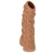 Телесная насадка с венками и открытой головкой Nude Sleeve L - 14 см. - KOKOS - в Ярославле купить с доставкой