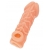 Телесная закрытая насадка с венками Cock Sleeve Size L - 17,6 см. - KOKOS - в Ярославле купить с доставкой