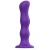 Фиолетовая насадка Strap-On-Me Dildo Geisha Balls size M - Strap-on-me - купить с доставкой в Ярославле