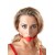 Силиконовый кляп-шар на чёрных ремешках Red Gag silicone - Orion - купить с доставкой в Ярославле