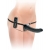 Черный страпон с вагинальной пробкой Deluxe Vibrating Penetrix Strap-On - 19 см. - Pipedream - купить с доставкой в Ярославле