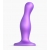 Фиолетовая насадка Strap-On-Me Dildo Plug Curvy size M - Strap-on-me - купить с доставкой в Ярославле
