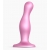 Розовая насадка Strap-On-Me Dildo Plug Curvy size M - Strap-on-me - купить с доставкой в Ярославле