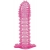 Гелевая розовая насадка с шипами - 12 см. - Toyfa Basic - в Ярославле купить с доставкой