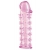 Гелевая розовая насадка на фаллос с шипами - 12 см. - Toyfa Basic - в Ярославле купить с доставкой