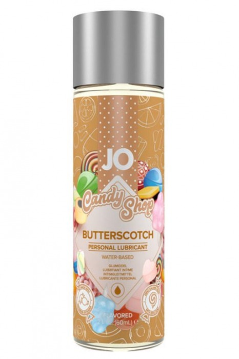 Смазка на водной основе Candy Shop Butterscotch с ароматом ирисок - 60 мл. - System JO - купить с доставкой в Ярославле