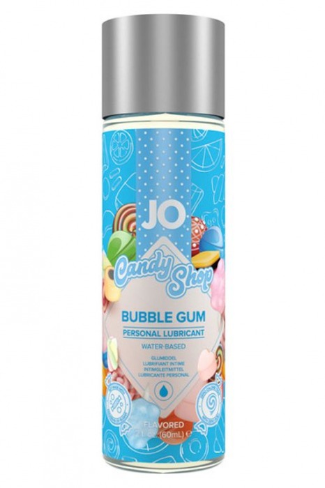 Смазка на водной основе Candy Shop Bubblegum с ароматом жвачки - 60 мл. - System JO - купить с доставкой в Ярославле