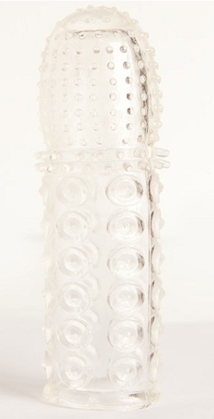 Прозрачная закрытая гелевая насадка - 13,5 см. - Toyfa Basic - в Ярославле купить с доставкой