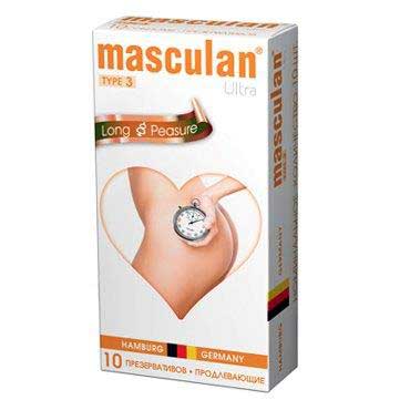 Розовые презервативы Masculan Ultra Long Pleasure с колечками, пупырышками и продлевающим эффектом - 10 шт. - Masculan - купить с доставкой в Ярославле