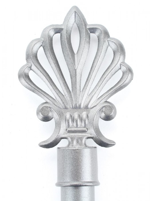 Черная плеть из кожи Gray с серебристой ручкой - 64 см. - БДСМ Арсенал - купить с доставкой в Ярославле