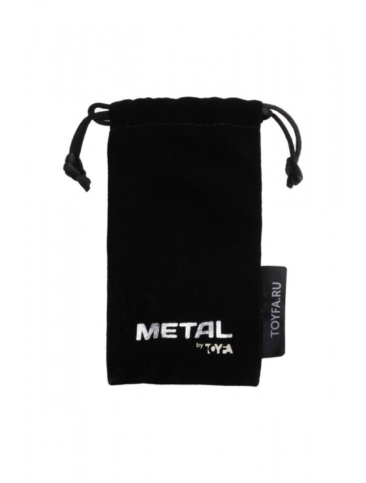 Серебристая коническая анальная пробка с красным кристаллом - 8 см. - ToyFa - купить с доставкой в Ярославле