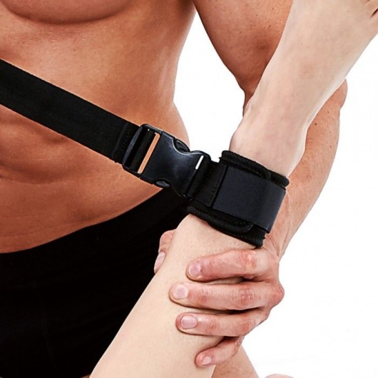 Черные фиксаторы для глубокого проникновения G-Spot Pal - Lux Fetish - купить с доставкой в Ярославле