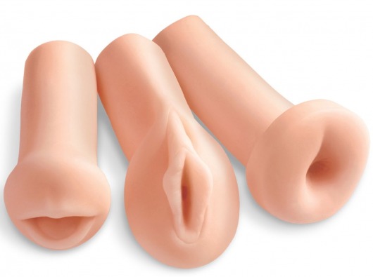 Комплект из 3 мастурбаторов All 3 Holes: вагина, анус, ротик - Pipedream - в Ярославле купить с доставкой