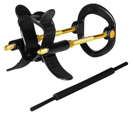 Черно-золотистый экстендер для пениса Sex Expert - Sex Expert - в Ярославле купить с доставкой