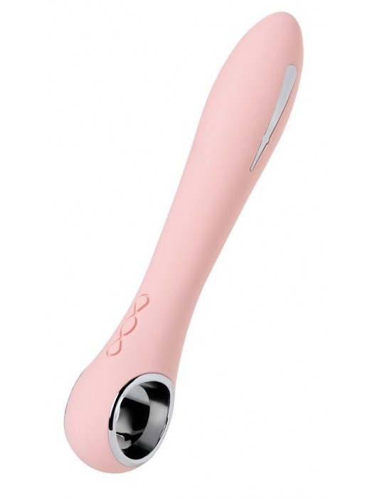 Розовый силиконовый вибратор с электростимуляцией GALVANI VIBE - 21 см. - ToyFa - купить с доставкой в Ярославле
