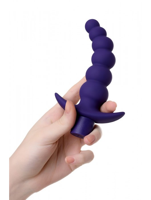 Фиолетовый силиконовый анальный вибратор Dandy - 13,5 см. - ToyFa