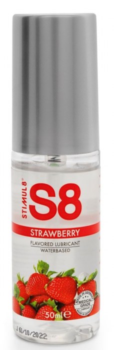Лубрикант S8 Flavored Lube со вкусом клубники - 50 мл. - Stimul8 - купить с доставкой в Ярославле