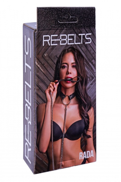 Черный поводок и чокер с кольцом Rada - Rebelts - купить с доставкой в Ярославле