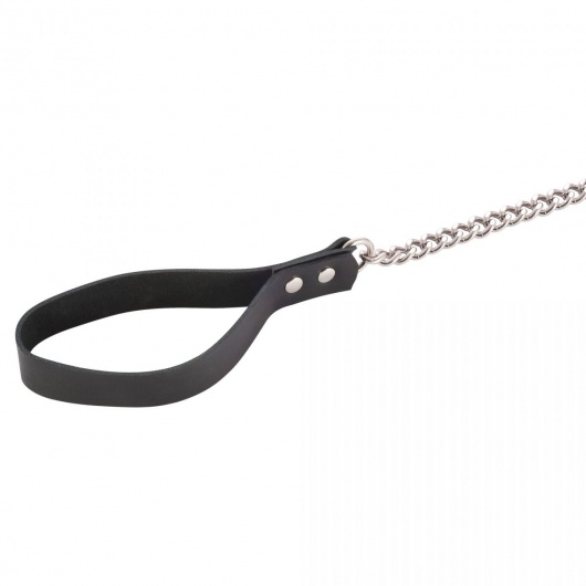 Черный поводок и чокер с кольцом Rada - Rebelts - купить с доставкой в Ярославле