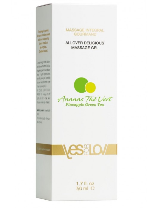 Универсальный массажный гель 3-в-1 Allover Delicious с ароматом ананаса и зеленого чая - 50 мл. - YESforLOV - купить с доставкой в Ярославле