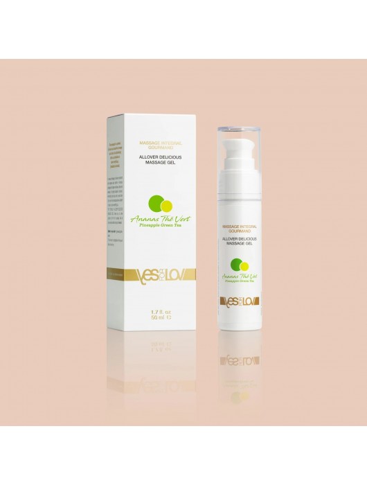 Универсальный массажный гель 3-в-1 Allover Delicious с ароматом ананаса и зеленого чая - 50 мл. - YESforLOV - купить с доставкой в Ярославле