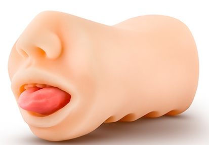 Телесный мастурбатор-ротик с язычком Oral Anne - Blush Novelties - в Ярославле купить с доставкой