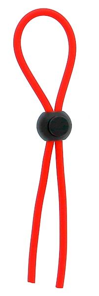 Красное эрекционное лассо с одной бусиной-утяжкой STRETCHY THIN LASSO - Dream Toys - в Ярославле купить с доставкой