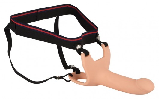 Силиконовый полый страпон на ремнях Silicone Strap-on - 16 см. - Orion - купить с доставкой в Ярославле