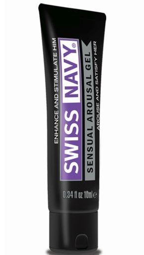 Возбуждающий гель-лубрикант на водной основе Sensual Arousal Lubricant - 10 мл. - Swiss navy - купить с доставкой в Ярославле