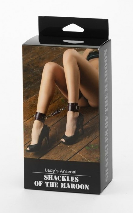 Бордовые оковы на ноги Ladys Arsenal - БДСМ Арсенал - купить с доставкой в Ярославле