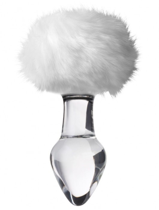 Стеклянная анальная втулка с хвостиком - 9,5 см. - Sexus - купить с доставкой в Ярославле