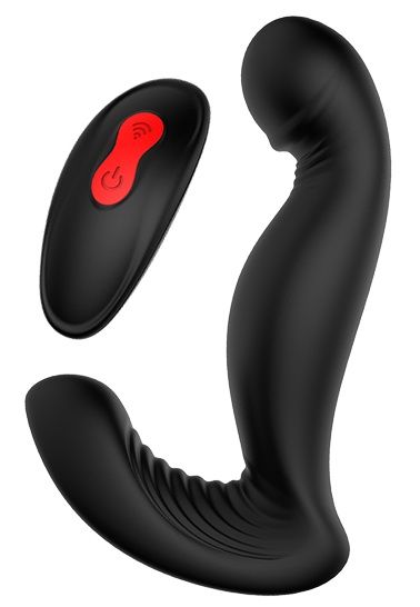 Черный вибромассажер простаты SWIRLING P-PLEASER - Dream Toys - в Ярославле купить с доставкой