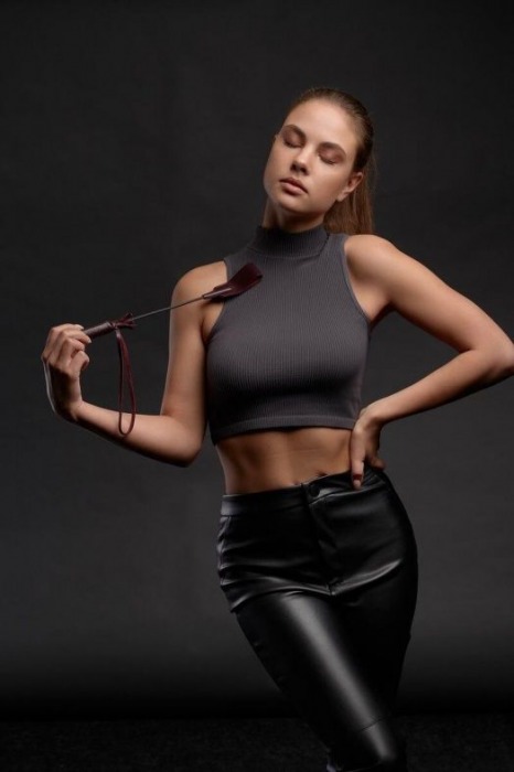 Бордовый стек Ladys Arsenal - 24 см. - БДСМ Арсенал - купить с доставкой в Ярославле