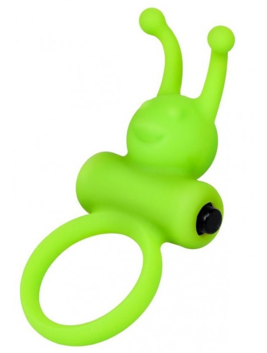 Зеленое эрекционное виброкольцо на пенис Cock Ring - A-toys - в Ярославле купить с доставкой