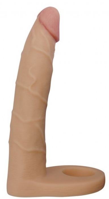 Телесная насадка-фаллоимитатор для двойного проникновения - 17 см. - Lovetoy - купить с доставкой в Ярославле