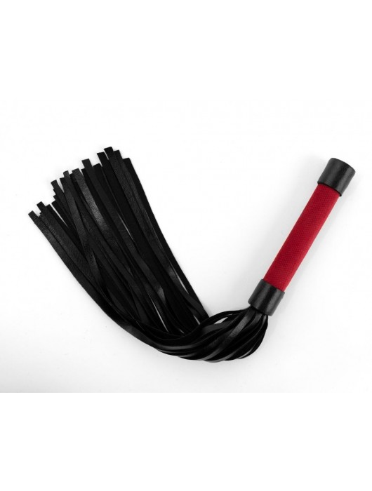 Красно-черная плеть My Rules - 43 см. - БДСМ Арсенал - купить с доставкой в Ярославле