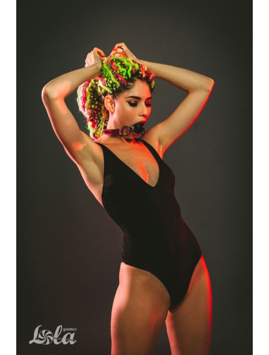 Черно-красный кляп-шарик Love Bite - Lola Games - купить с доставкой в Ярославле