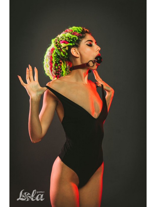 Черно-красный кляп-шарик Love Bite - Lola Games - купить с доставкой в Ярославле